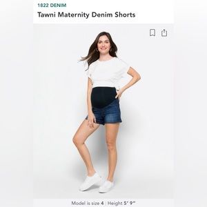 1822 DENIM Tawni Maternity Denim Shorts | 10 - 4” | Blue